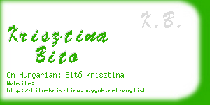 krisztina bito business card